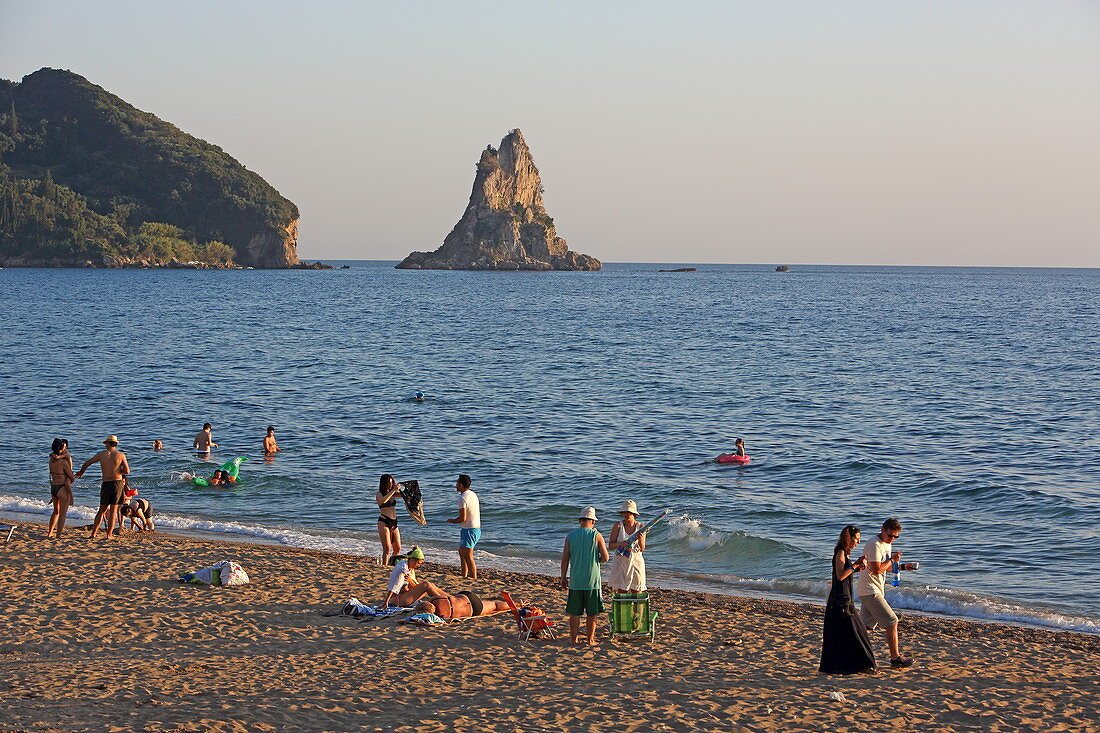 Kontogialos Beach südlich von Pelekas, Insel Korfu, Ionische Inseln, Griechenland