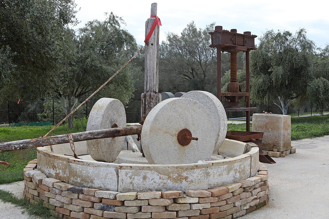 Olivenölmuseum der Mavroudis Familie, Vragianotika, Insel Korfu, Ionische Inseln, Griechenland