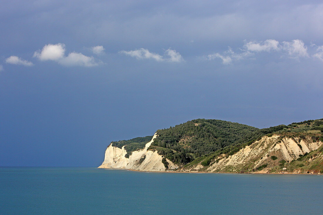 Cliff in Stefanos Avlioton, Corfu Island, Ionian Islands, Greece