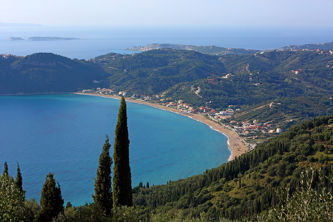 Bucht von Agios Georgios Pagon, Insel Korfu, Ionische Inseln, Griechenland