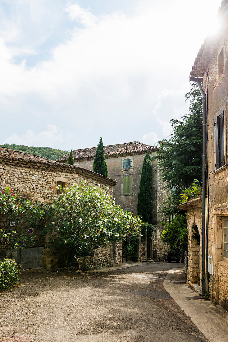 Montclus, die schönsten Dörfer Frankreichs, Les plus beaux villages de France, Gorges de la Cèze, Département Gard, Okzitanien, Frankreich