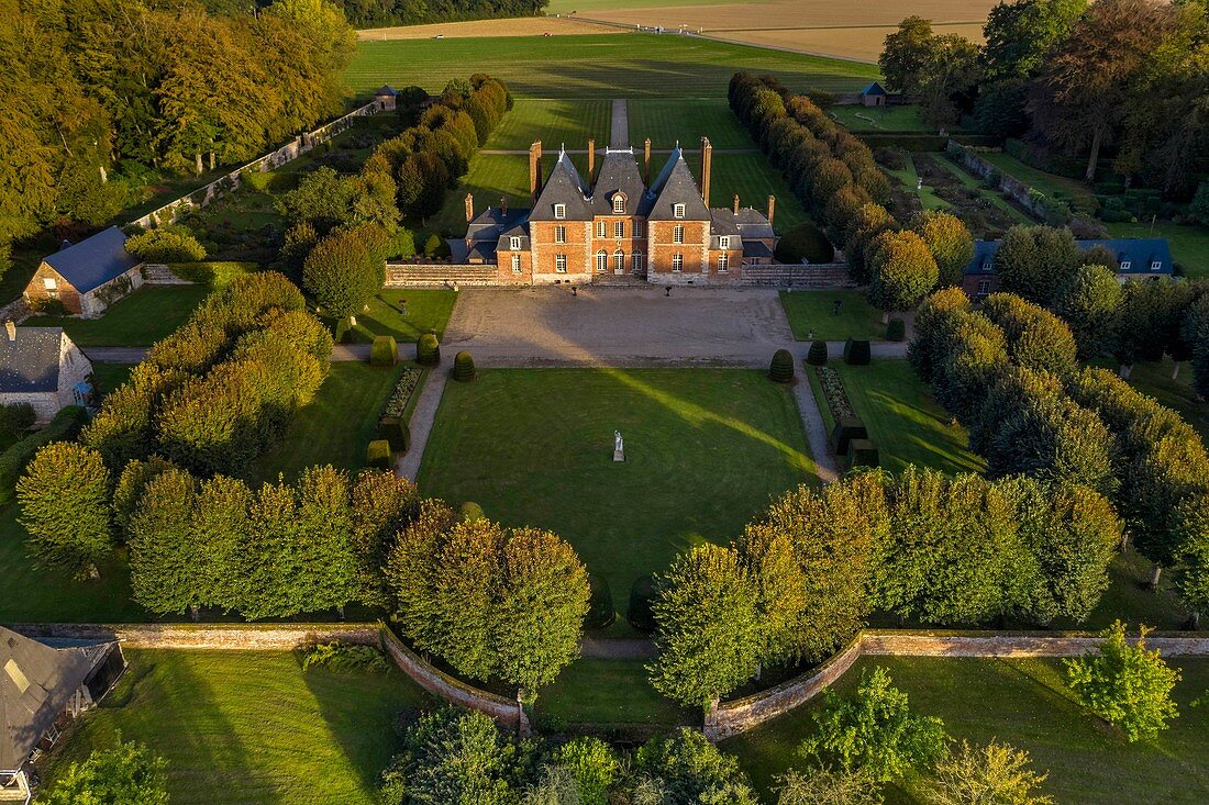 France, Seine-Maritime, Pays de Caux, Ermenouville, chateau de Mesnil-Geoffroy property of the Princess and Prince Kayali, surrounded by a park designed by Collinot, gardener of Le Nôtre