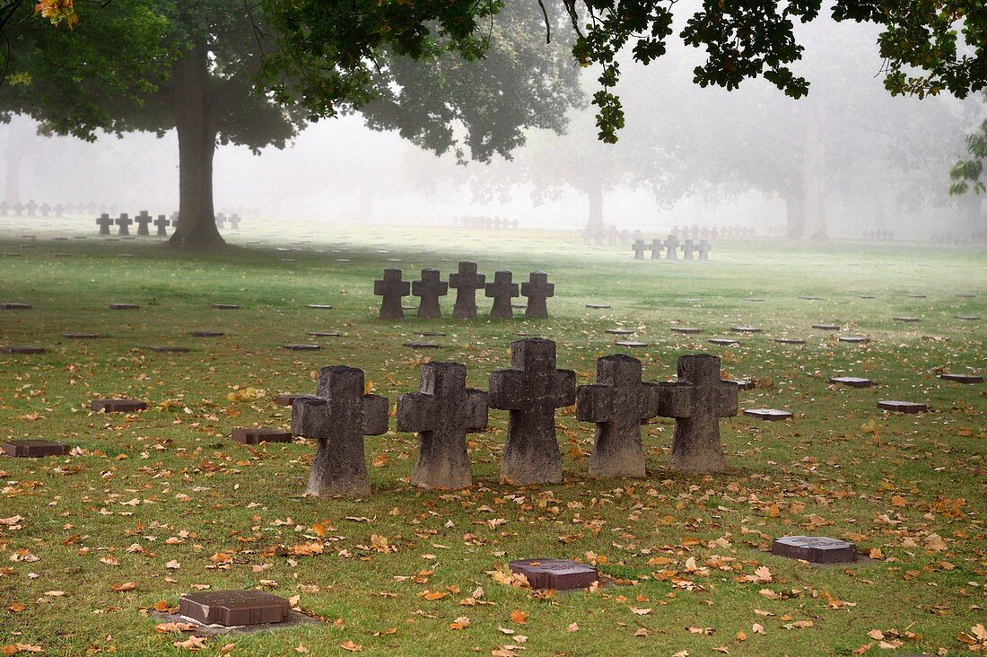Frankreich, Calvados, La Cambe, deutscher Militärfriedhof des Zweiten Weltkriegs
