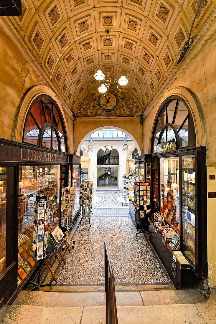 Frankreich, Paris, Galerie Vivienne, Francois Jousseaumes Buchhandlung Librairie Ancienne