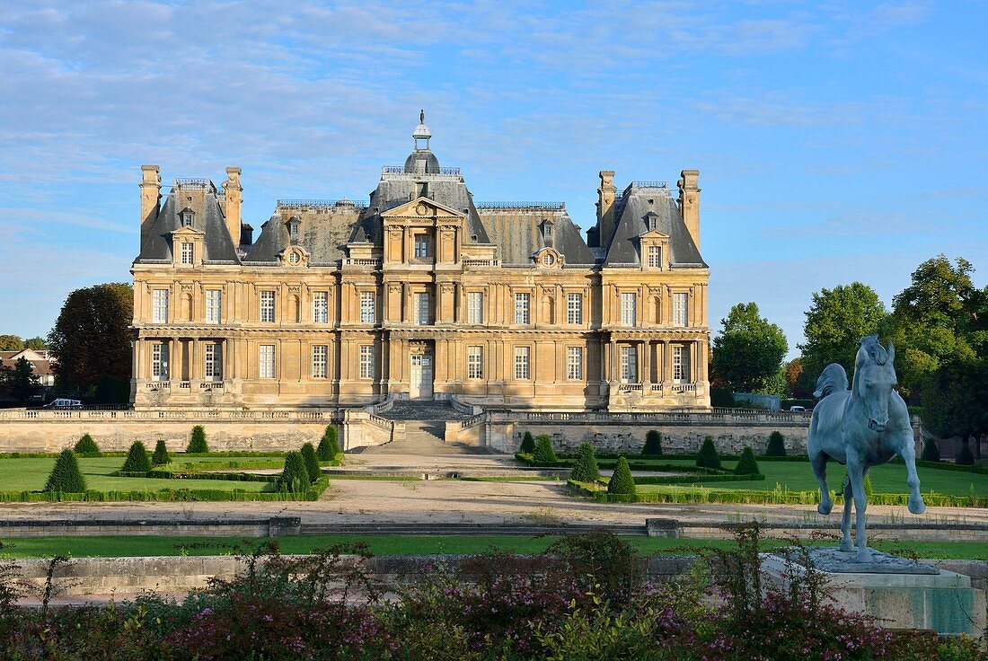 Frankreich, Yvelines, Maisons Laffitte, Château de Maisons, Schloss, das im 17. Jahrhundert von Mansart erbaut wurde