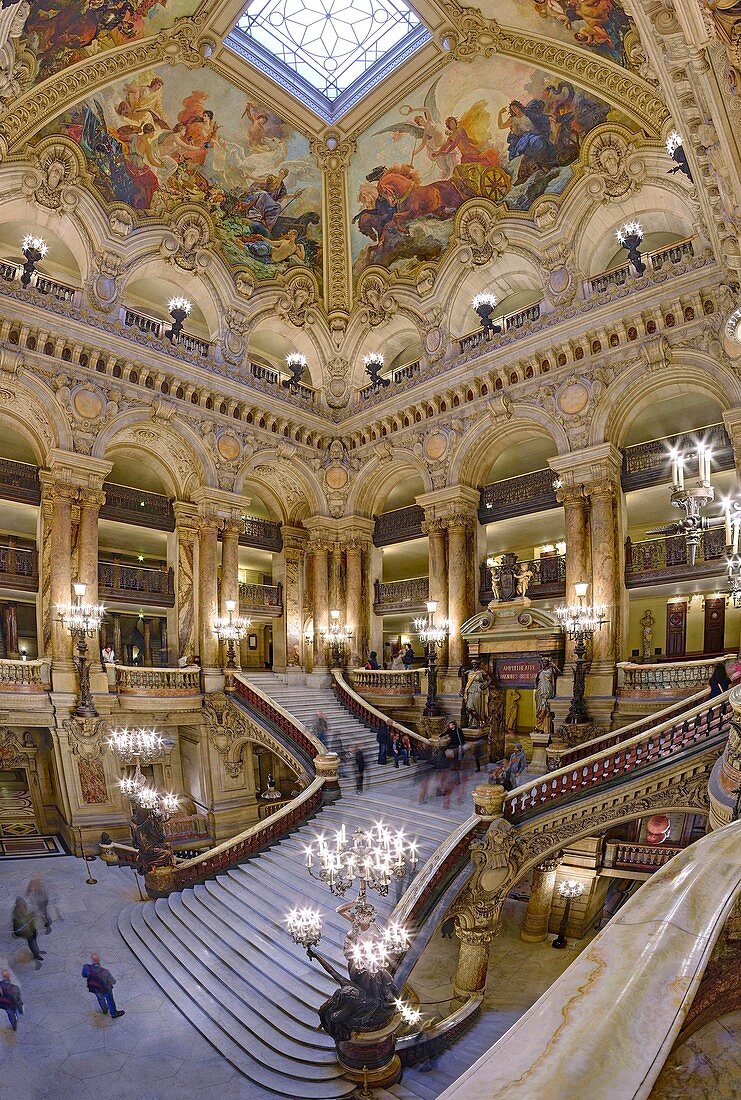 Frankreich, Paris, Garnier-Opernhaus, die Treppe