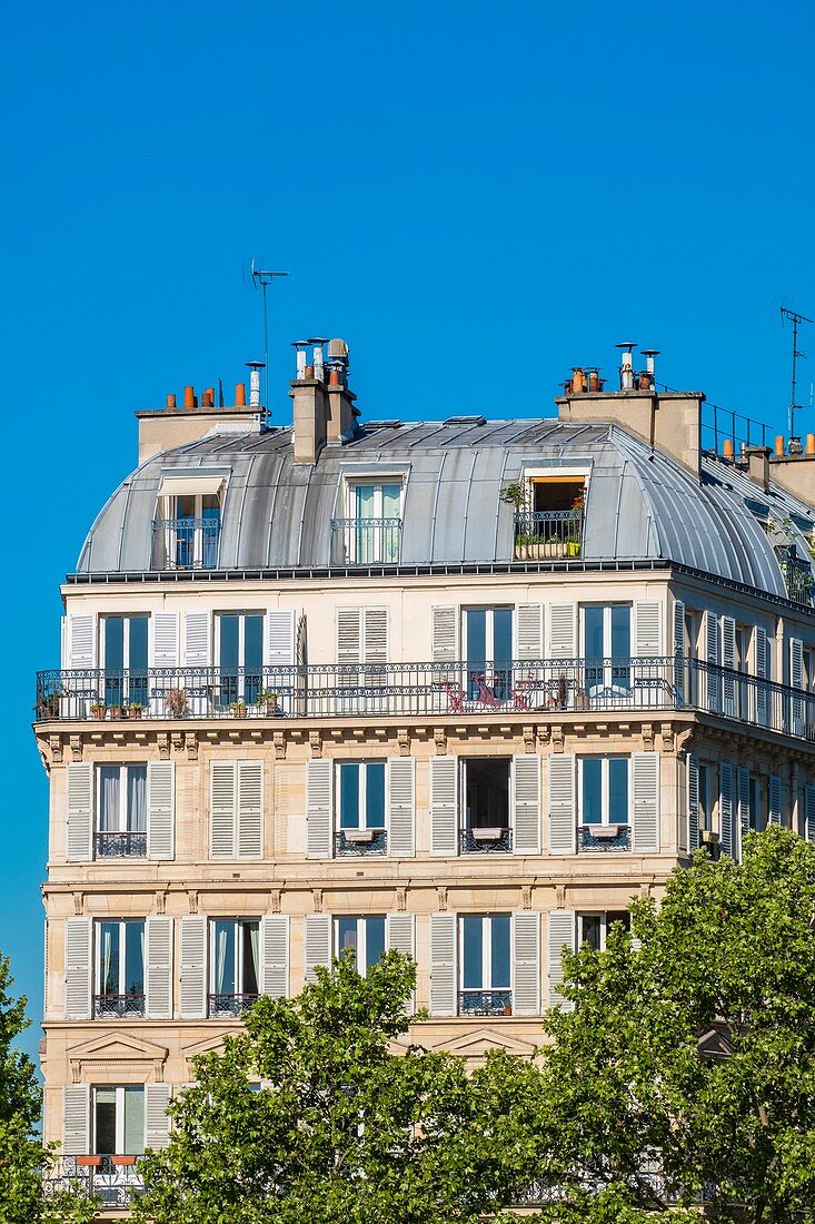 France, Paris, buildings Place de la Nation