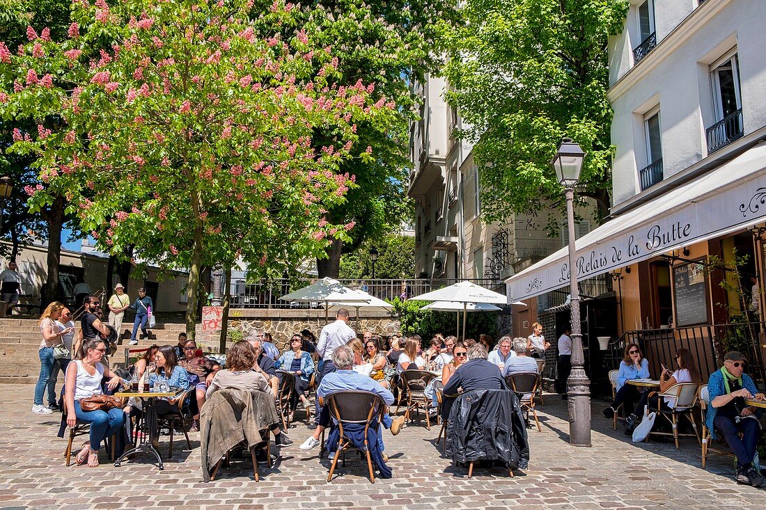 Frankreich, Paris, Montmartre, das Restaurant Le Relais de la Butte