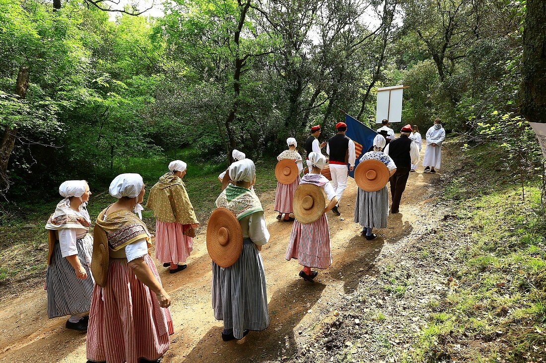 France, Var, Dracenie, Le Muy, rock of Roquebrune, site of La Roquette, festival of La Roquette