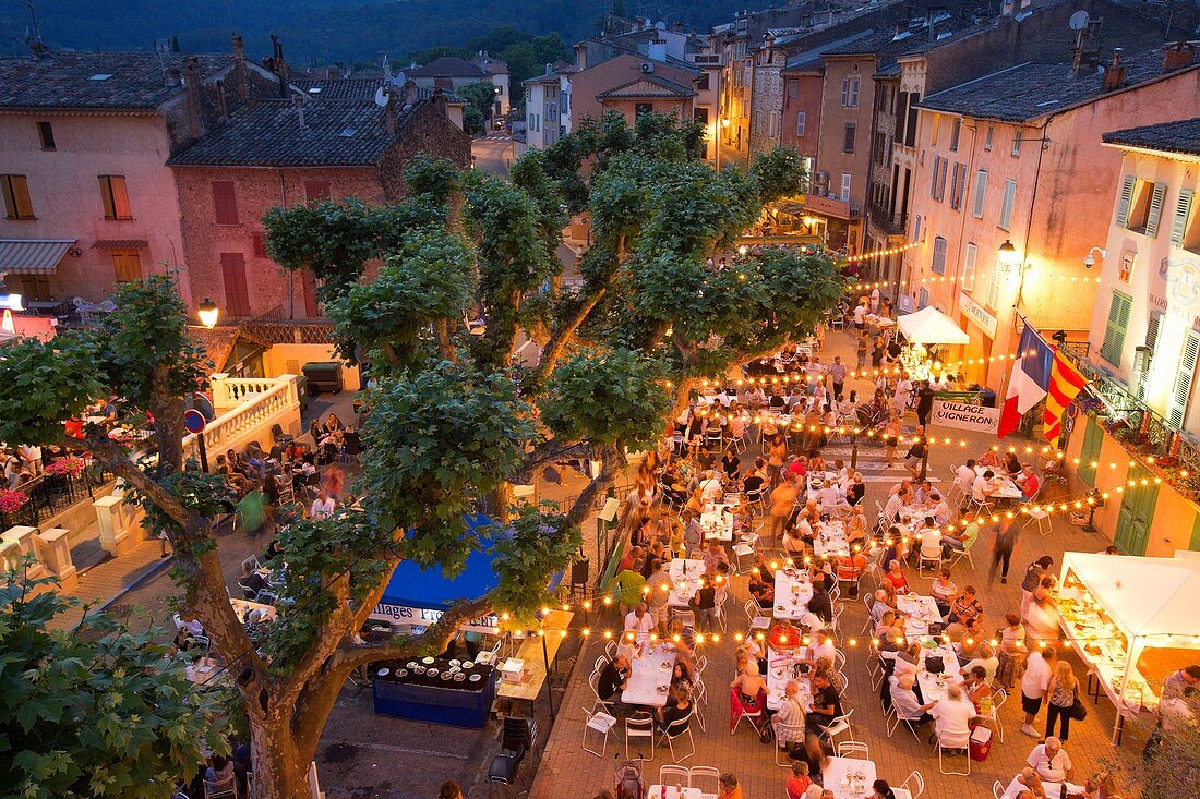 France, Var, Dracenie, La Motte, Place Clemenceau, The 7th Night of the Winegrowers