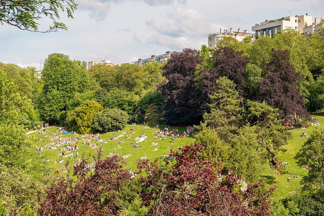 France, Paris, the park of Buttes de Chaumont