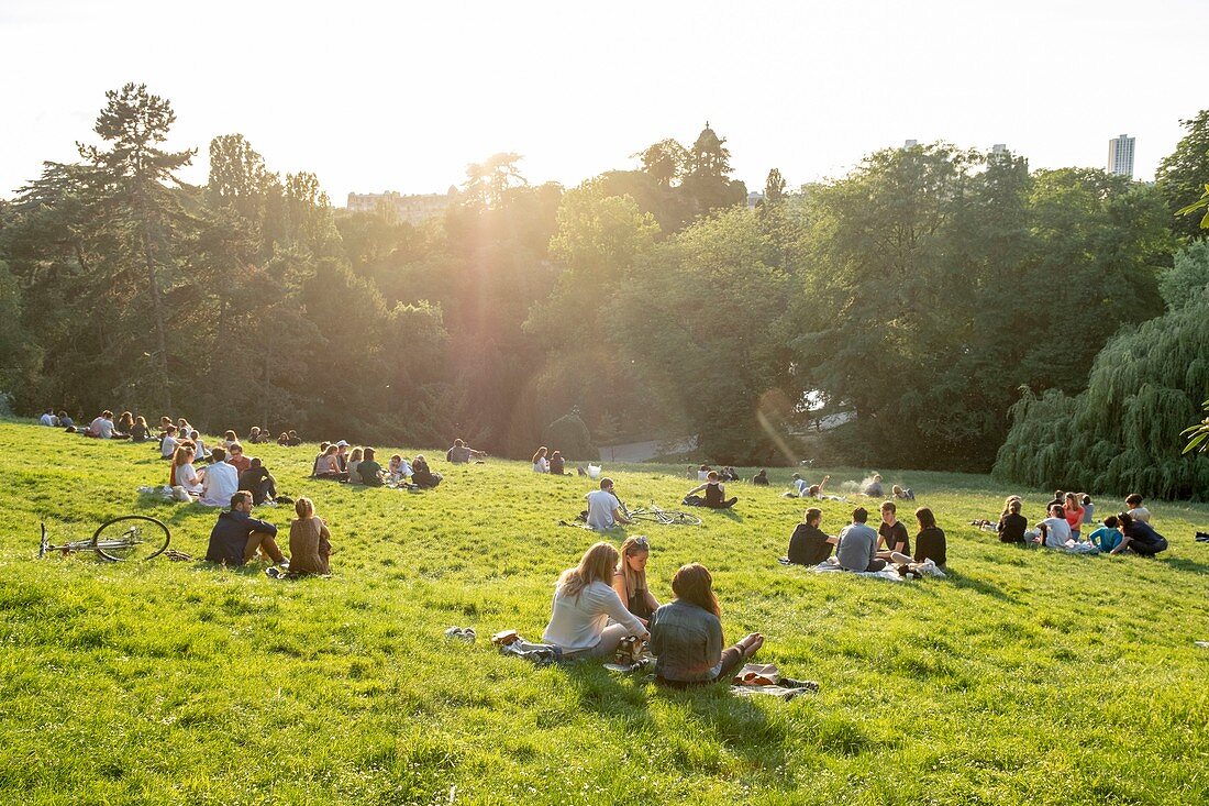 France, Paris, the park of Buttes de Chaumont