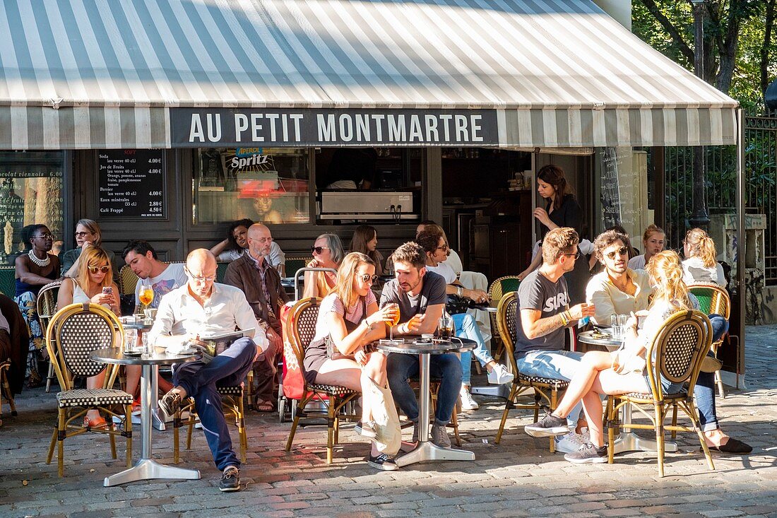 Frankreich, Paris, Place des Abbesses, das Café au Petit Montmartre