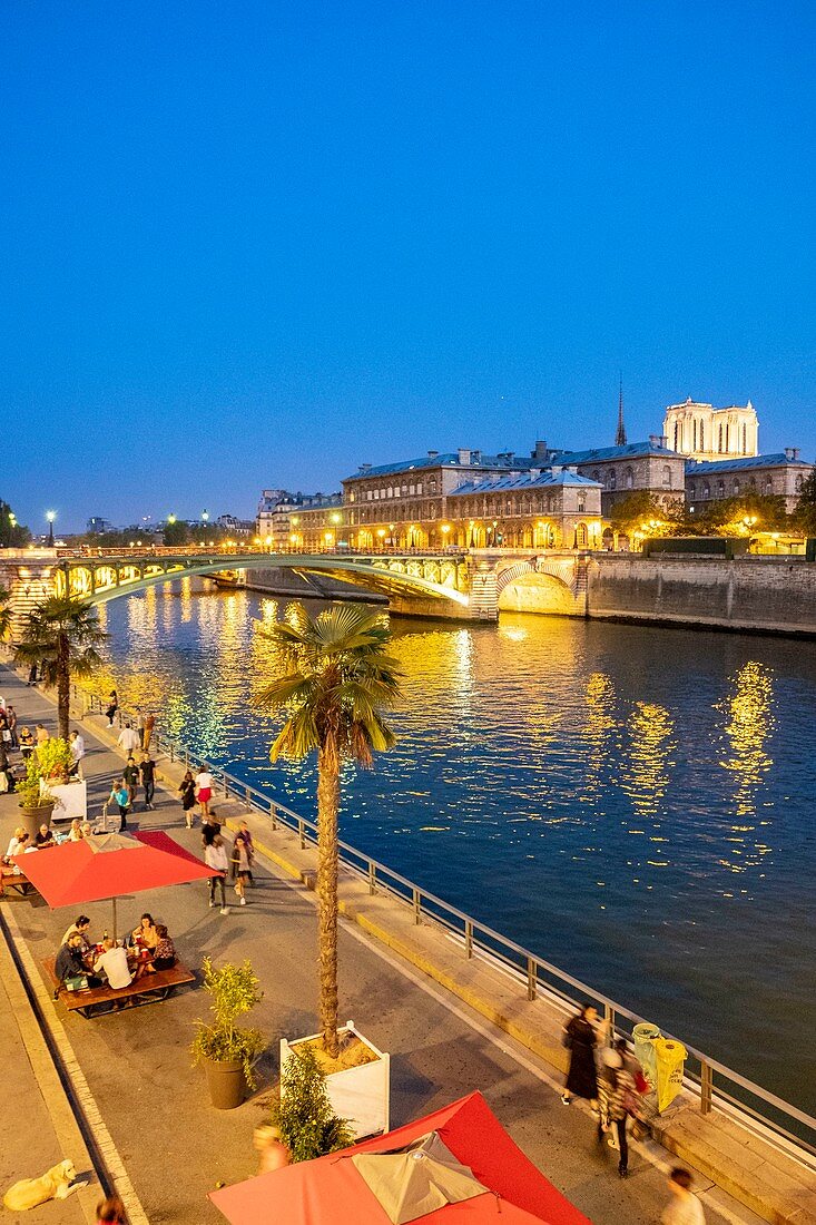 Frankreich, Paris, Ufer der Seine klassifiziert UNESCO, Park Rives de Seine, Paris Plage