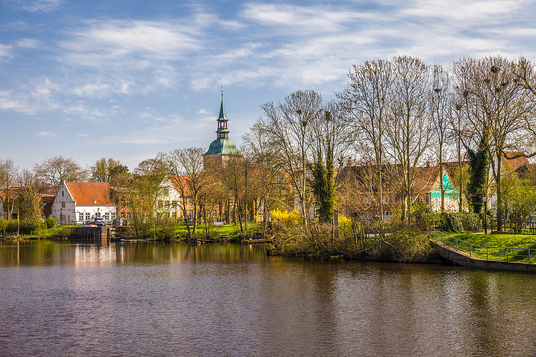 View of Friedrichstadt, North Friesland, Schleswig-Holstein