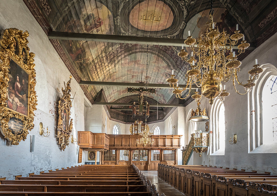 St. Laurentius Church on the market square of Toenning, North Friesland, Schleswig-Holstein