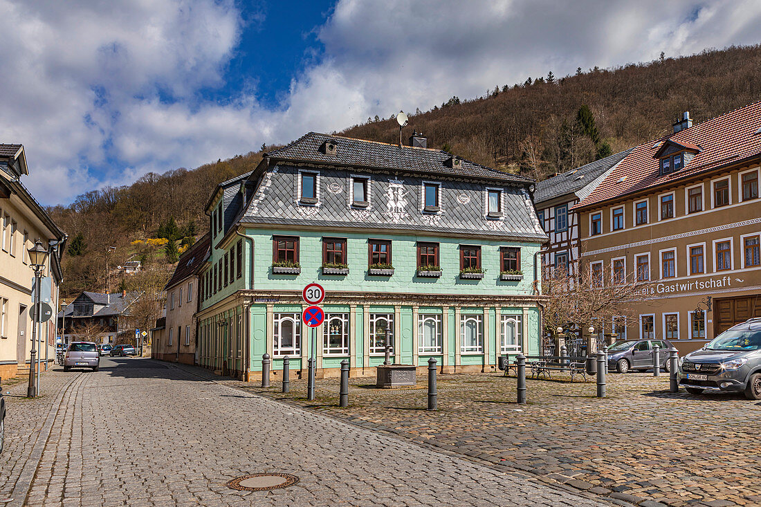 Small market in Sonneberg, Thuringia, Germany