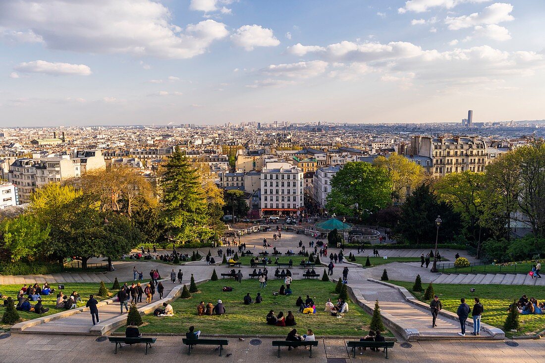 France, Paris, Montmartre, panorama of Paris