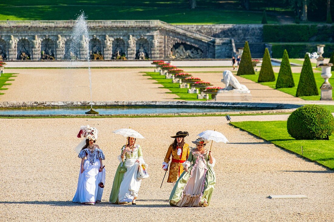 Frankreich, Seine et Marne, Maincy, das Schloss von Vaux-le-Vicomte, 15. Grand Siecle Day: Kostümtag des 17. Jahrhunderts