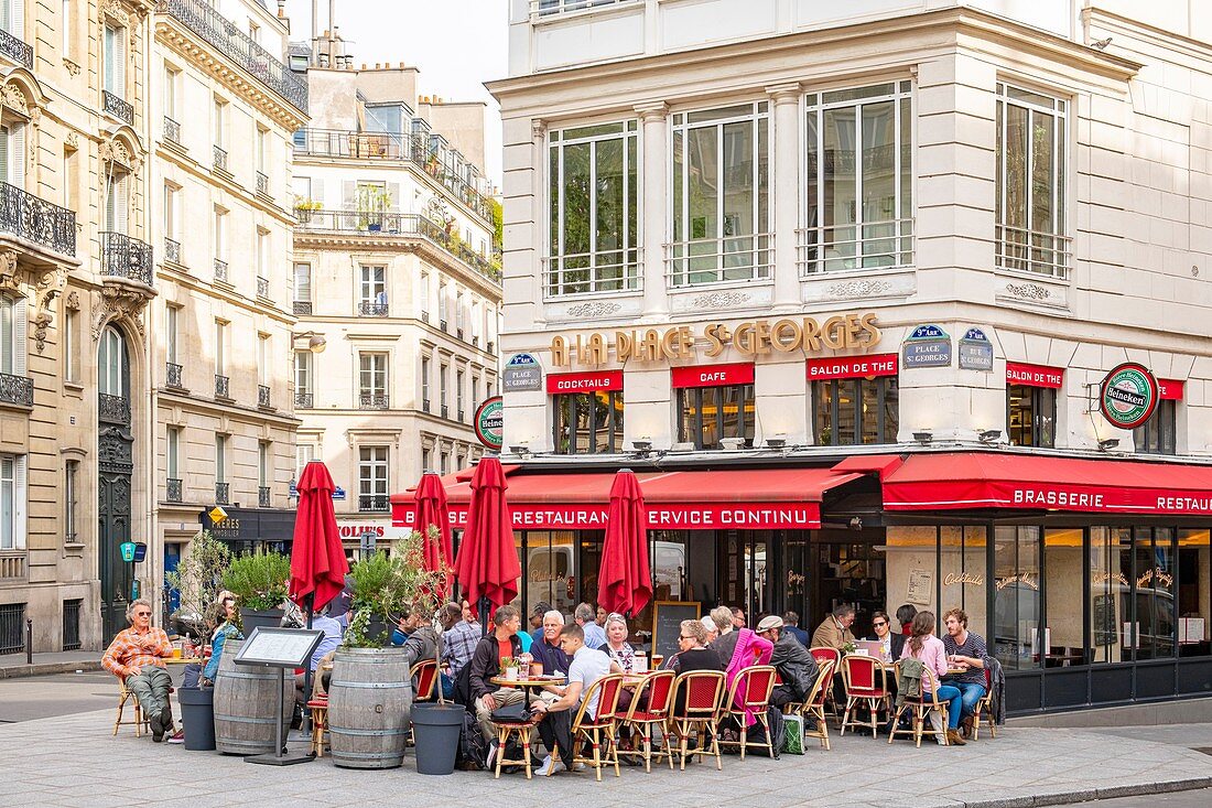 France, Paris, Nouvelle Athenes district, Place Saint Georges