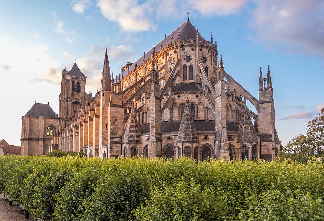 France, Cher, Bourges, St Etienne cathedral, listed as World Heritage by UNESCO