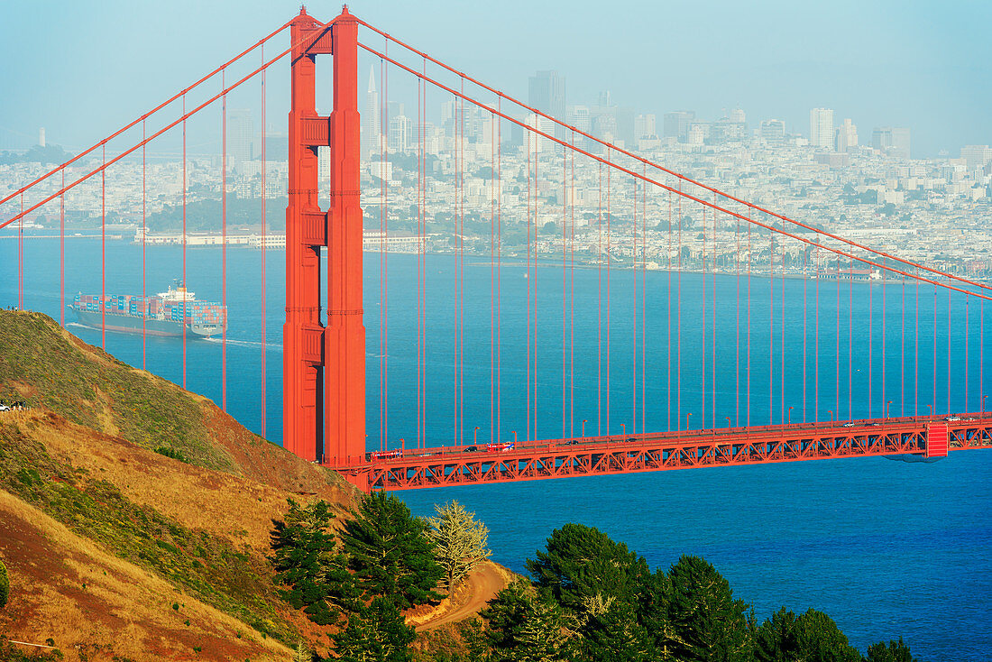 Ansicht der Golden Gate Bridge, San Francisco, Kalifornien, Vereinigte Staaten von Amerika, Nordamerika