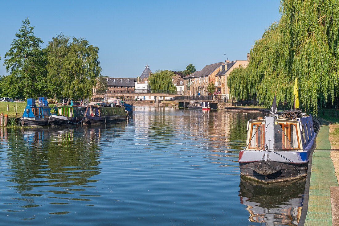 Fluss Great Ouse, Ely, Cambridgeshire, England, Vereinigtes Königreich, Europa