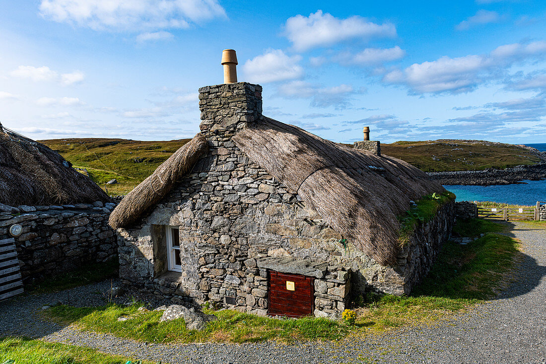 Gearrannan Blackhouse Village, Insel Lewis, Äußere Hebriden, Schottland, Vereinigtes Königreich, Europa