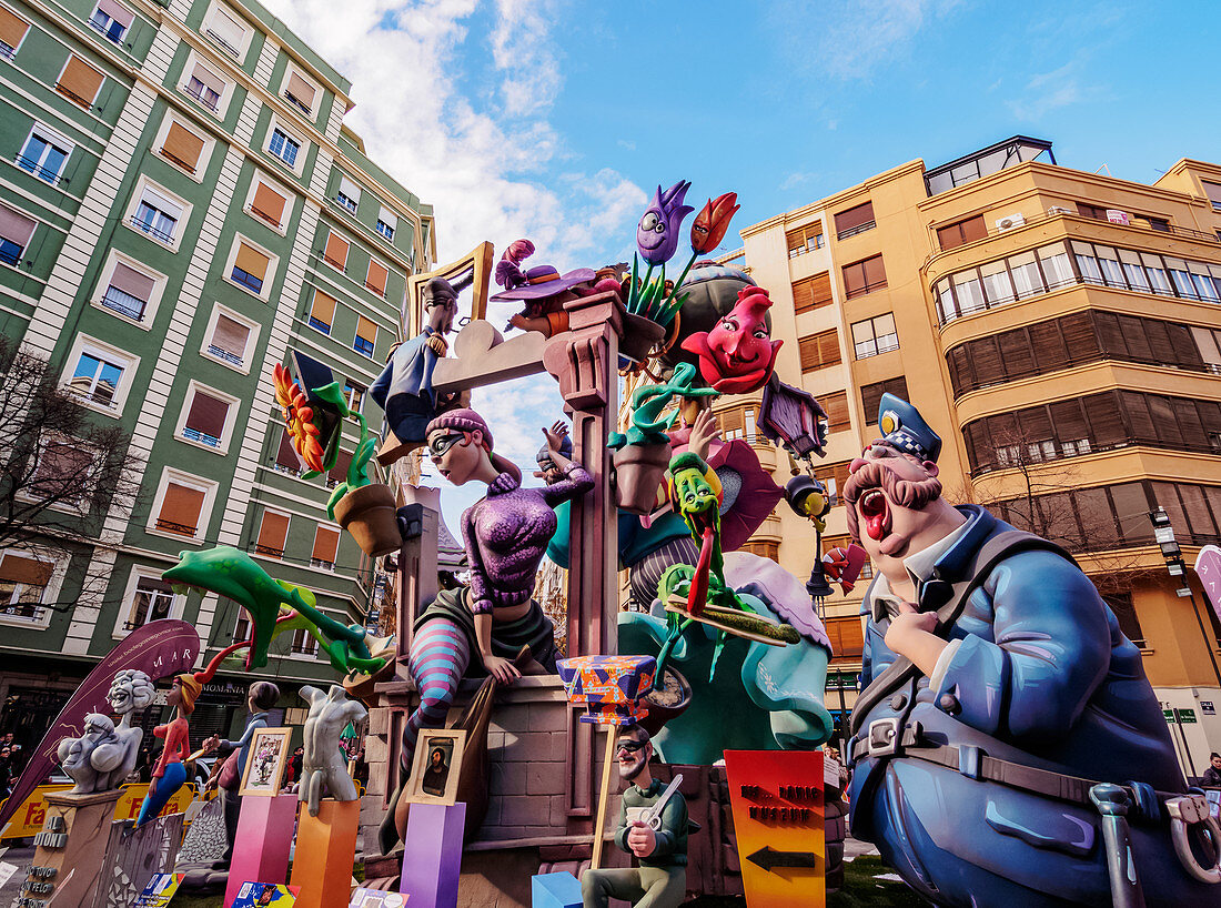 The Fallas (Falles), a traditional celebration held annually in commemoration of Saint Joseph, Valencia, Spain, Europe