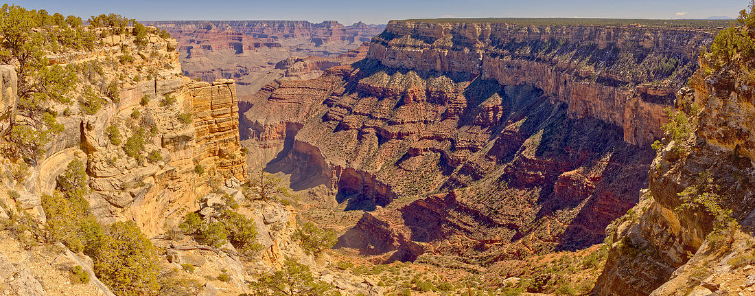Grand Canyon von der Ostseite des Maricopa Point entlang der Hermit Road, Grand Canyon Nationalpark, UNESCO-Weltkulturerbe, Arizona, Vereinigte Staaten von Amerika, Nordamerika