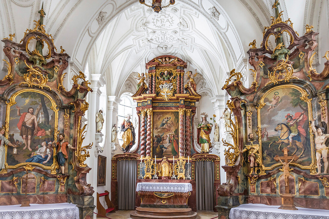 Hofmarkkirche in Bernried am Starnberger See, Oberbayern, Bayern, Deutschland