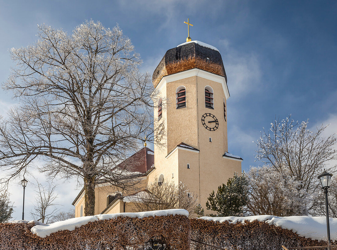 Christ the King Church in Wildenwart, Upper Bavaria, Bavaria, Germany