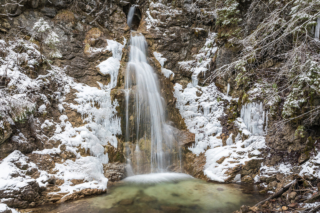 Torrent in the Schleifmühlenklamm, Unterammergau, Upper Bavaria, Bavaria, Germany