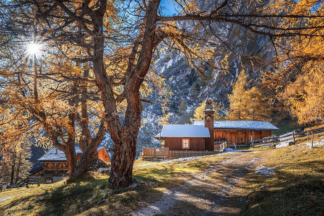 Weg zur Kapelle Ködnitzkirchl (Herz Jesu Kapelle) im Ködnitztal, Kals am Großglockner , Osttirol, Tirol, Österreich