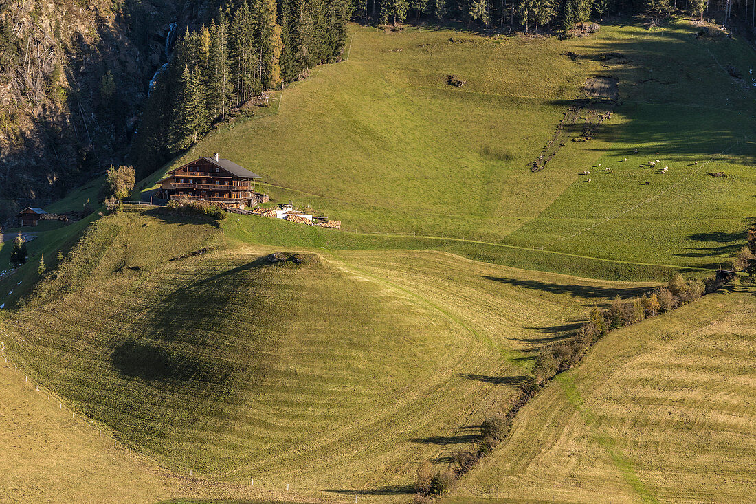 Old mountain farm in Auservillgraten, Villgratental, East Tyrol, Tyrol, Austria