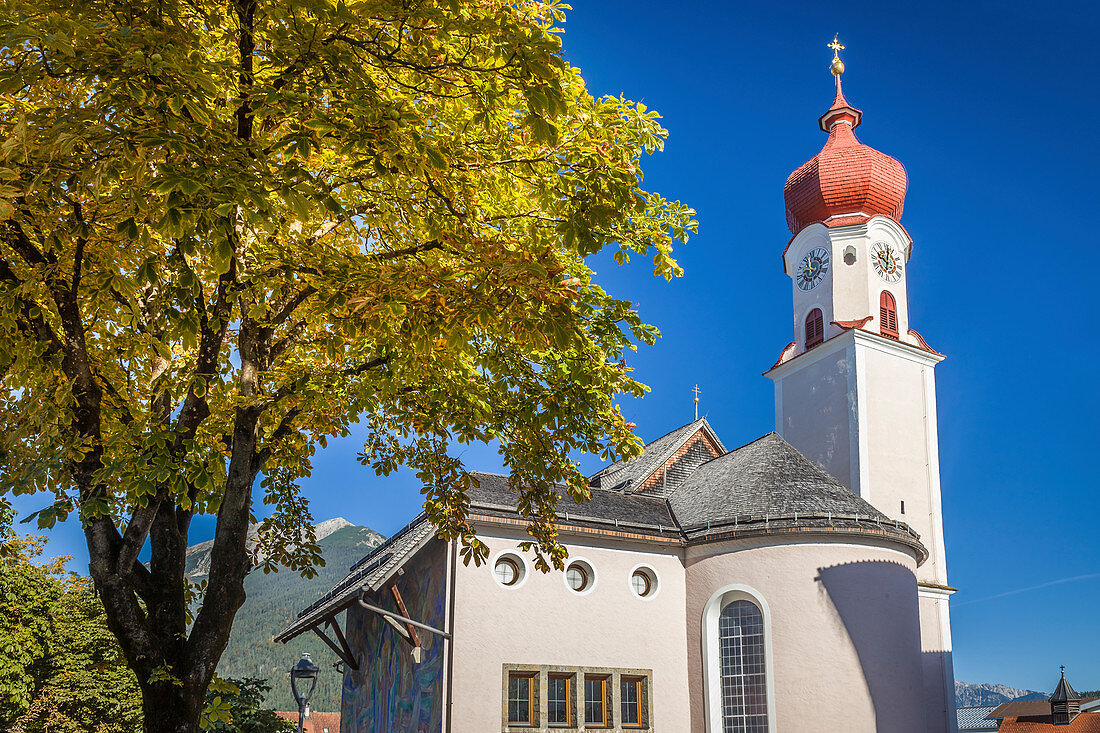 Parish church of Our Lady of the Visitation in Ehrwald, Tirol, Tyrol, Austria