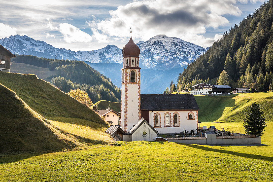 Parish Church of St. Anthony in Niederthai in the Ötztal, Tyrol, Austria