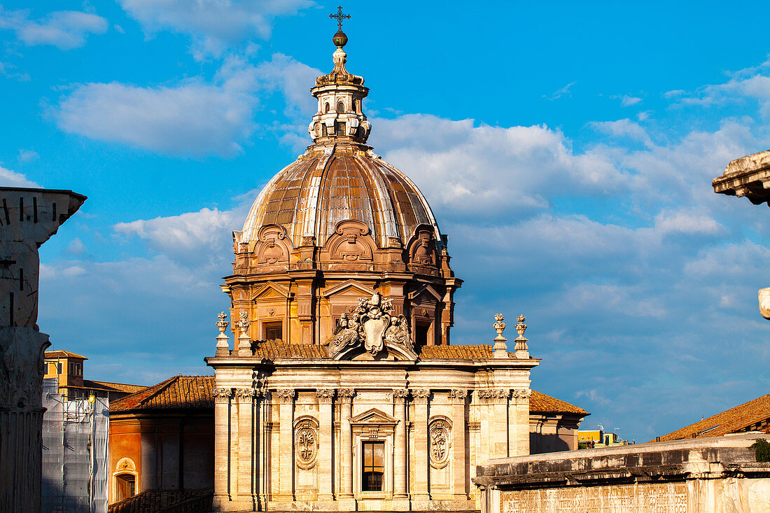 Exterior view of Santi Luca e Martina Church at Roman Forum,Rome