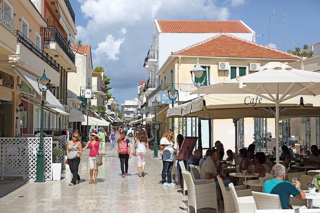 Lithostroto Street in Argostoli, Kefalonia Island, Ionian Islands, Greece