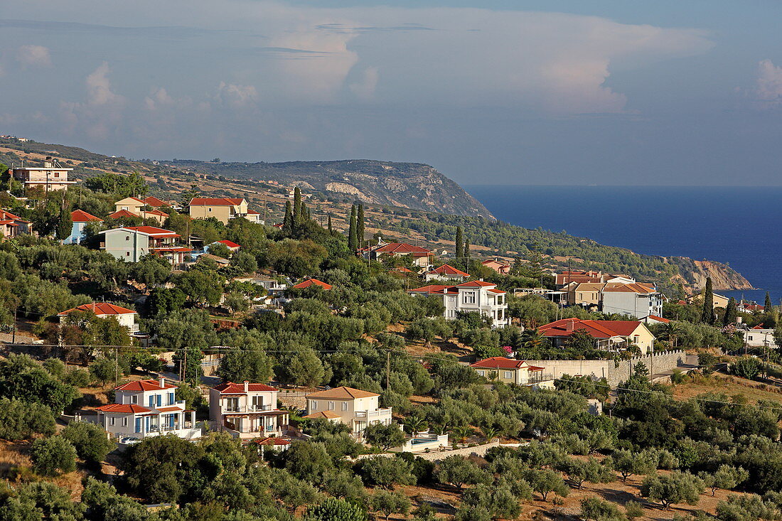 Location Lourdata on the west coast of the island of Kefalonia, Ionian Islands, Greece