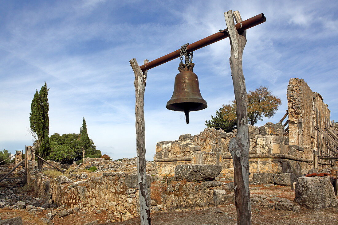 Agii Phanentes church ruins, Sami, Kefalonia Island, Ionian Islands, Greece