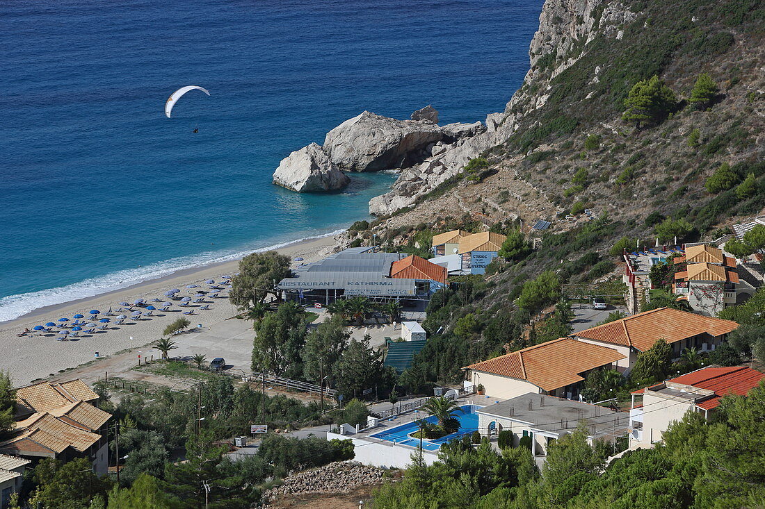 Kathisma Beach on the west coast of Lefkada Island, Ionian Islands, Greece