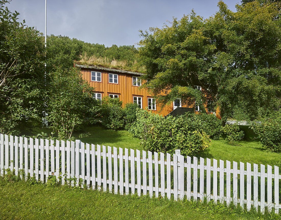 Knut Hamsun Geburtshaus, Hamaroy, Ofoten, Nordland, Norwegen