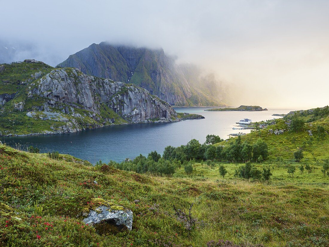 Himmeltindan, Maervoll, Vestvagoya, Lofoten, Nordland, Norway