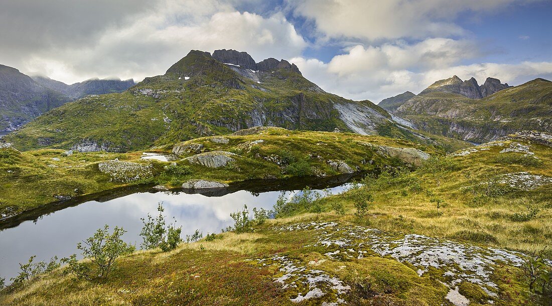 Stovla, Sorvagen, Moskenesoya, Lofoten, Nordland, Norwegen