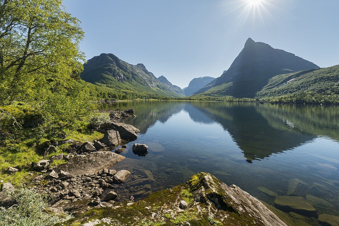 Renndalskamman, Innerdalstarnet, Innerdalsvatna, Innerdalen, More og Romsdal, Norwegen