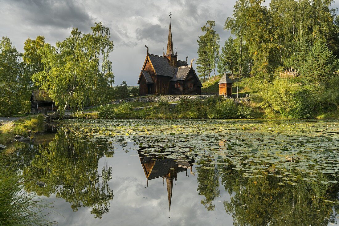 Garmo Stave Church, Maihaugen Open Air Museum, Lillehammer, Innlandet, Norway