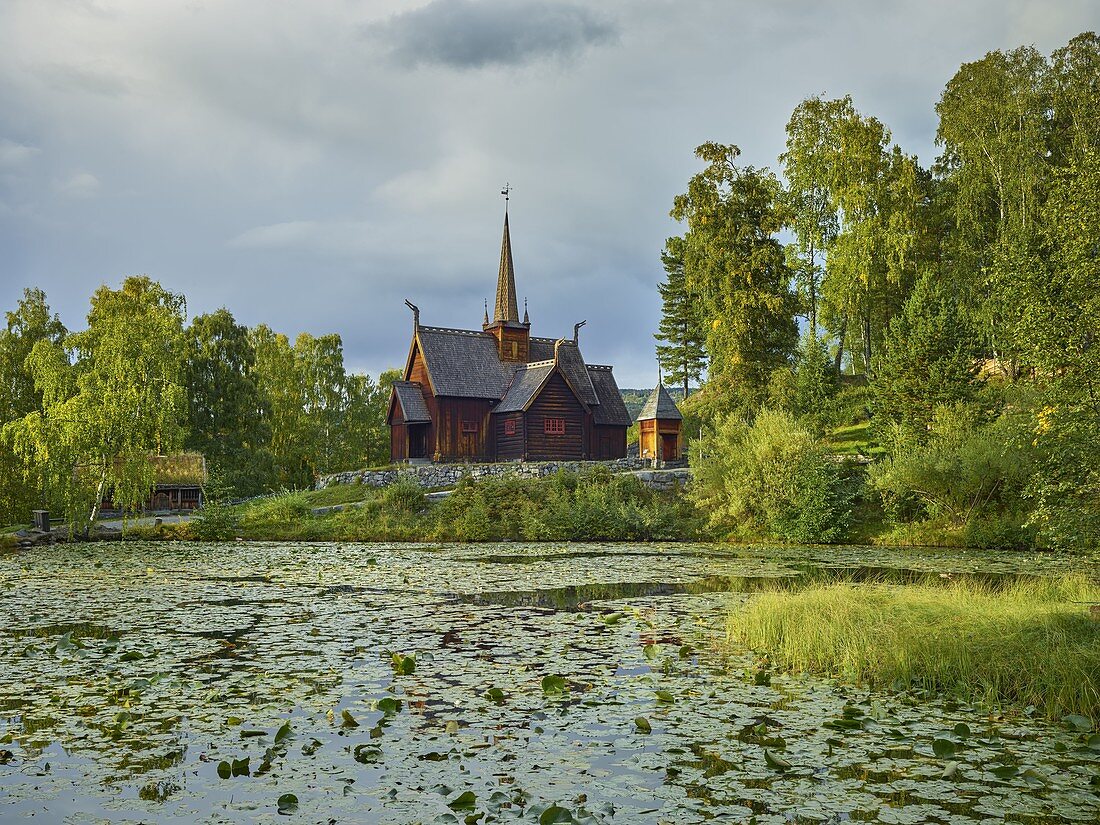 Garmo Stave Church, Maihaugen Open Air Museum, Lillehammer, Innlandet, Norway