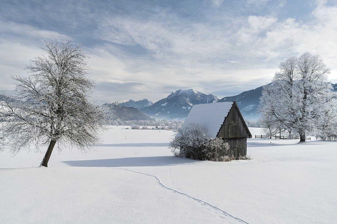 wintry Ennstal near Gröbming, Styria, Austria