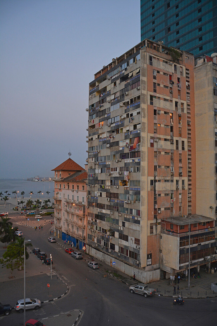 Angola; Luanda Province; Capital Luanda; Dilapidated residential building near the waterfront